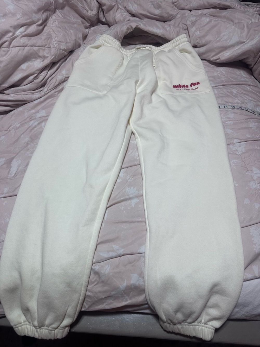 White fox joggers
